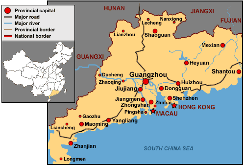 Guangdong Kouangtong Guǎngdōng Quang Dông