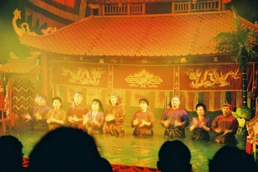 marionnettes sur l'eau (théâtre de marionnettes sur l'eau de Thang Long, rue Dinh Tien Hoang, arrondissement de Hoan Kiem, Hanoi)