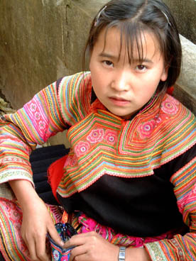 Hmông fleuri, marché de Sapa (Sapa, Lào Cai)