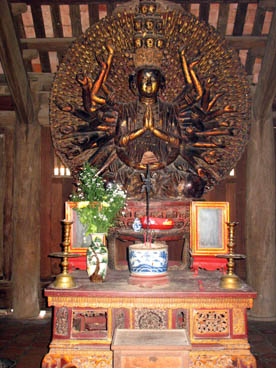 bodhisattva Avalokiteshvara, pavillon de Thien Am, pagode de la tour au pinceau (Dinh Tô, Thuân Thành, Bac Ninh)