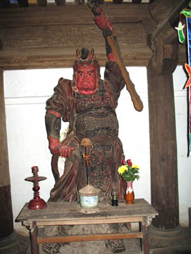 Vaishravana (roi-gardien du Nord), Lokapâlas (rois-gardiens), pagode de l’Ouest ou du pays de la félicité parfaite de Bouddha (Thach Xa, Thach Thât, Hà Tây)