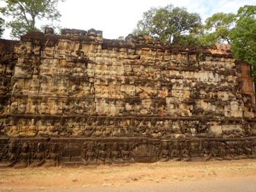 terrasse du roi lépreux, fin du XII° siècle, Angkor Thom, site d'Angkor (Siem Reap, Cambodge)