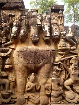 terrasse du roi lépreux, fin du XII° siècle, Angkor Thom, site d'Angkor (Siem Reap, Cambodge)