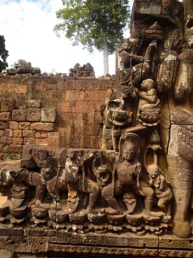 terrasse du roi lépreux, fin du XII° siècle, Angkor Thom, site d'Angkor (Siem Reap, Cambodge)