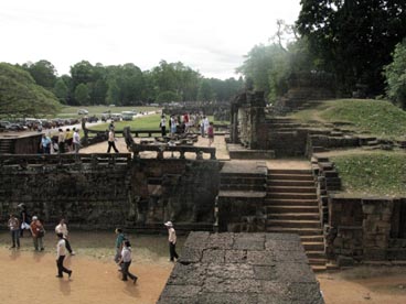 terrasse des éléphants, fin du XII° siècle, Angkor Thom, site d'Angkor (Siem Reap, Cambodge)