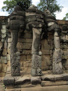 terrasse du roi lépreux, fin du XII° siècle, Angkor Thom, site d'Angkor (Siem Reap, Cambodge)