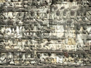 terrasse du roi lépreux, fin du XII° siècle, Angkor Thom, site d'Angkor (Siem Reap, Cambodge)