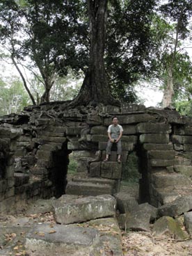Spean Thma (le pont de pierre), site d'Angkor (Siem Reap, Cambodge)