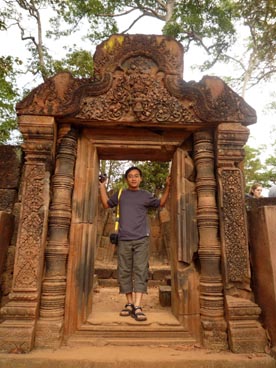 Banteay Srei (la citadelle des femmes), seconde moitié du XII° siècle, culte brahmanique, site d'Angkor (Siem Reap, Cambodge)