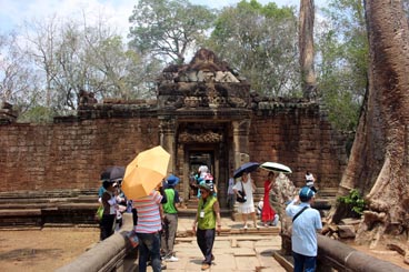 Ta Prohm (l'ancêtre Brahmâ), milieu du XII° au début du XIII° siècle, culte bouddhique, site d'Angkor (Siem Reap, Cambodge)